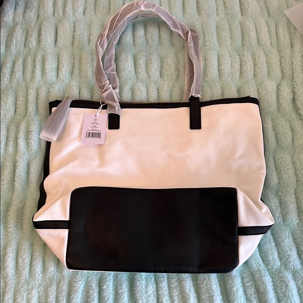 Elegant Black and White Tote Bag